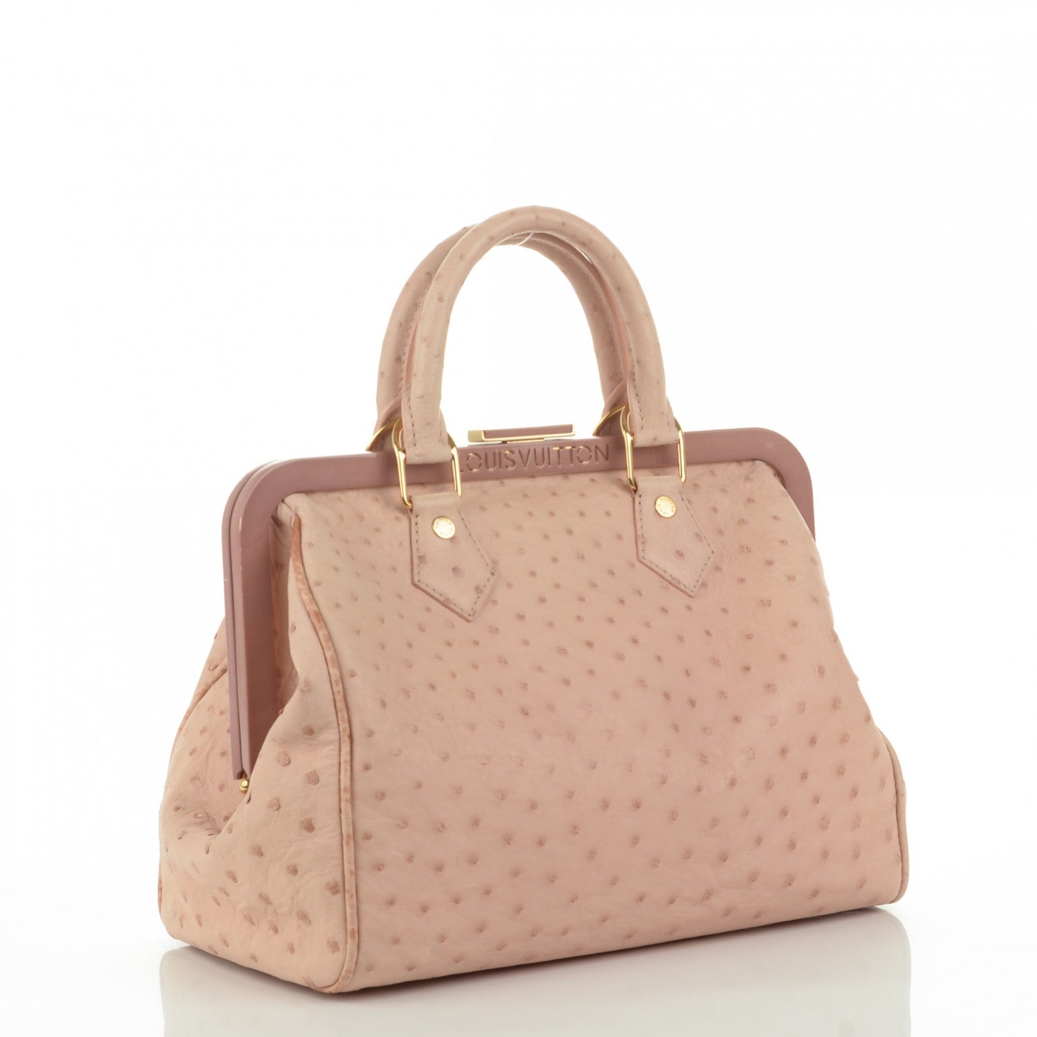 Louis Vuitton Ostrich Frame Speedy Pink 3 of 7