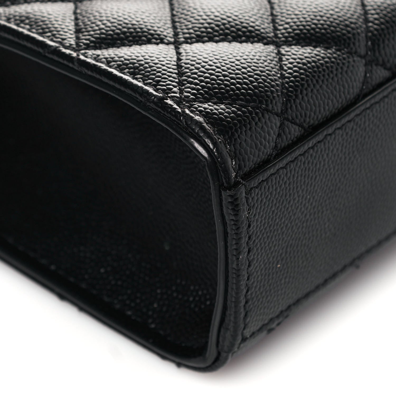 Saint Laurent Grain De Poudre Textured Mixed Matelasse Triquilt Medium Monogram Satchel Black 8 of 11
