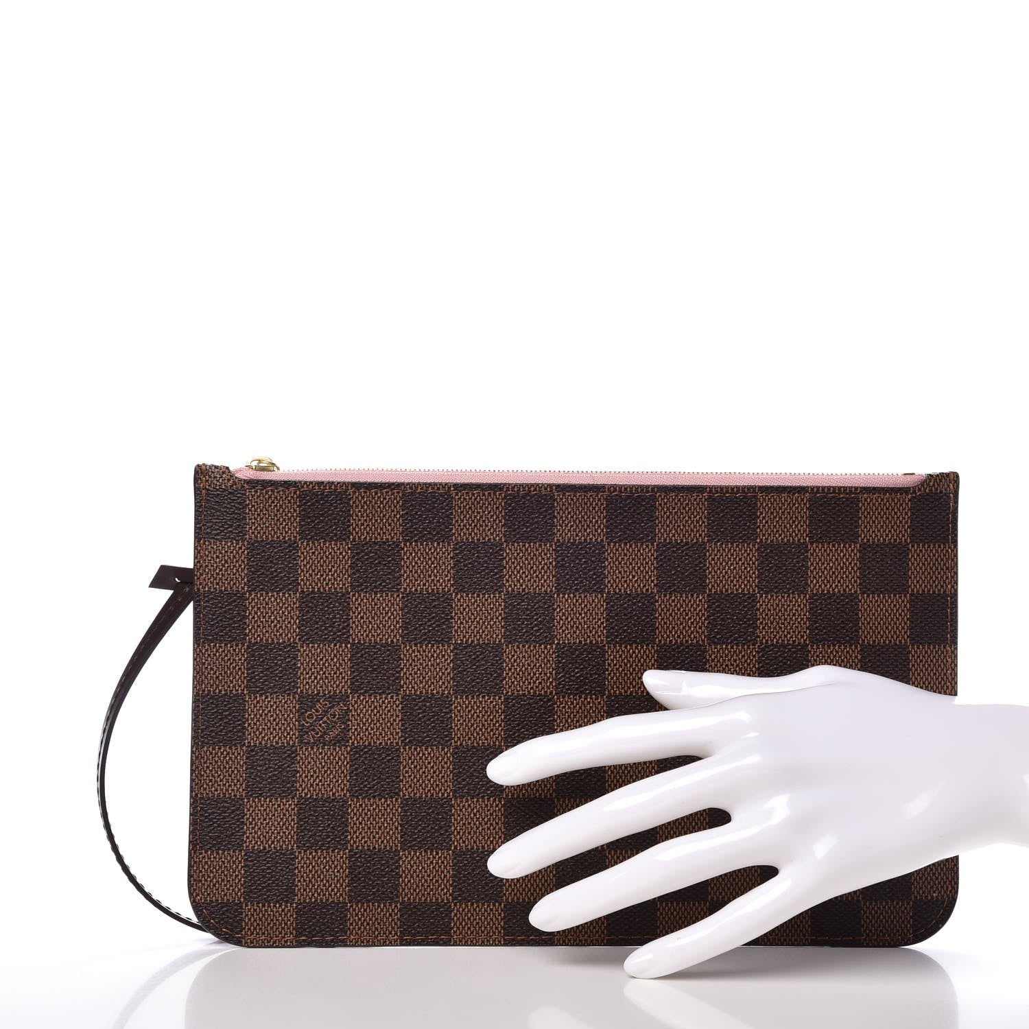 Louis Vuitton Damier Ebene Neverfull MM GM Pochette Rose Ballerine 2 of 7