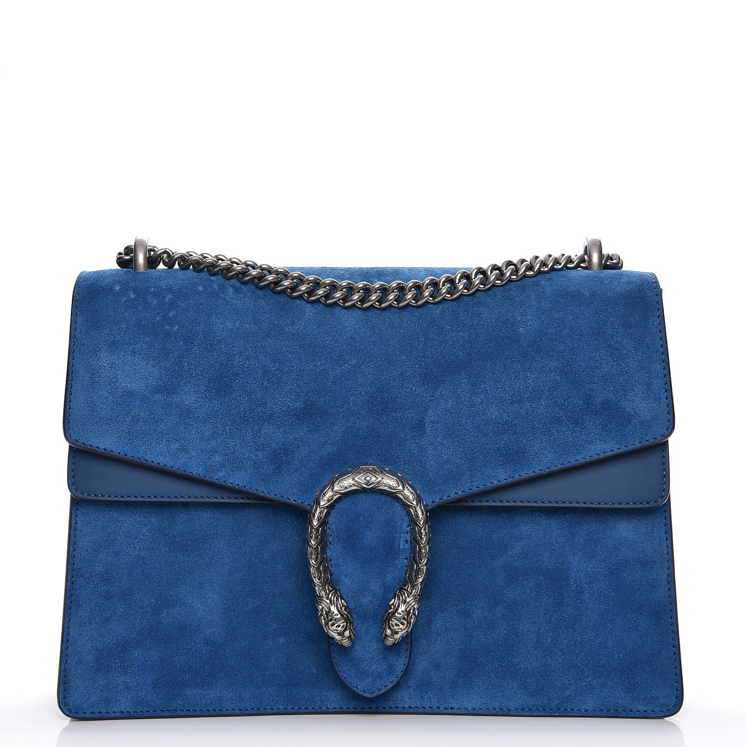 Gucci Suede Medium Dionysus Shoulder Bag Blue 1 of 6