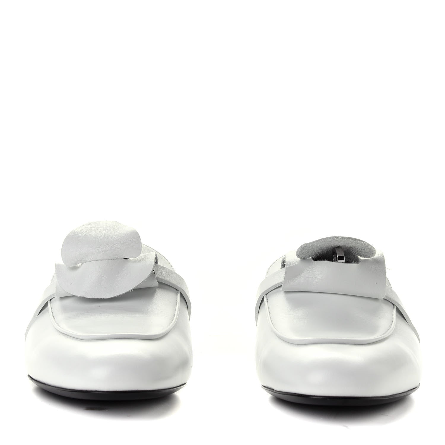 Hermes Calfskin Oz Mules 38 White 5 of 6