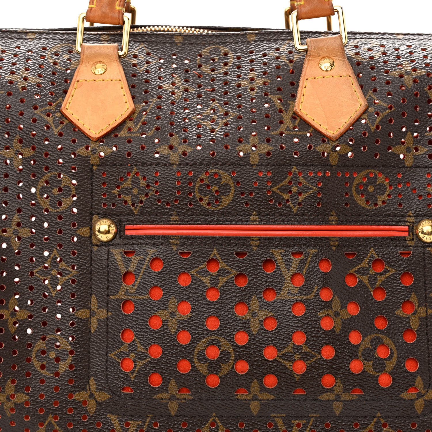 Louis Vuitton Monogram Perforated Speedy 30 Orange 8 of 12