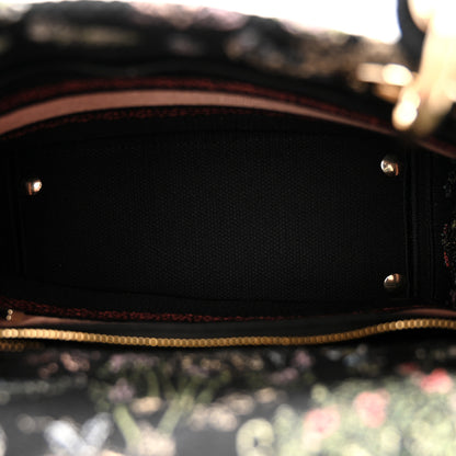 Christian Dior Canvas Cabinet De Curiosites Embroidered Medium Lady D-Lite Black Multicolor 5 of 12