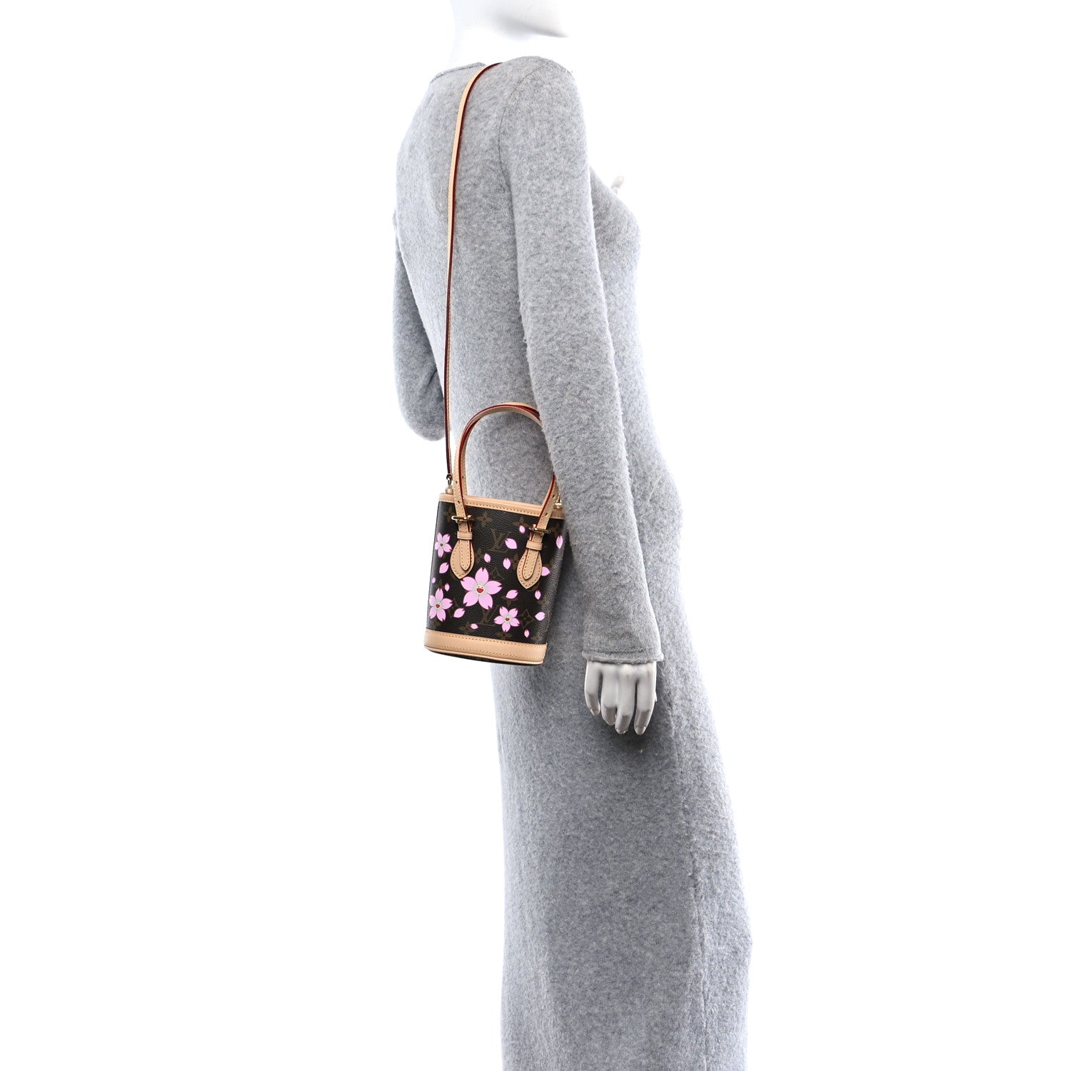 Louis Vuitton LV X TM Monogram Cherry Blossom Nano Bucket Sakura Brown 2 of 11
