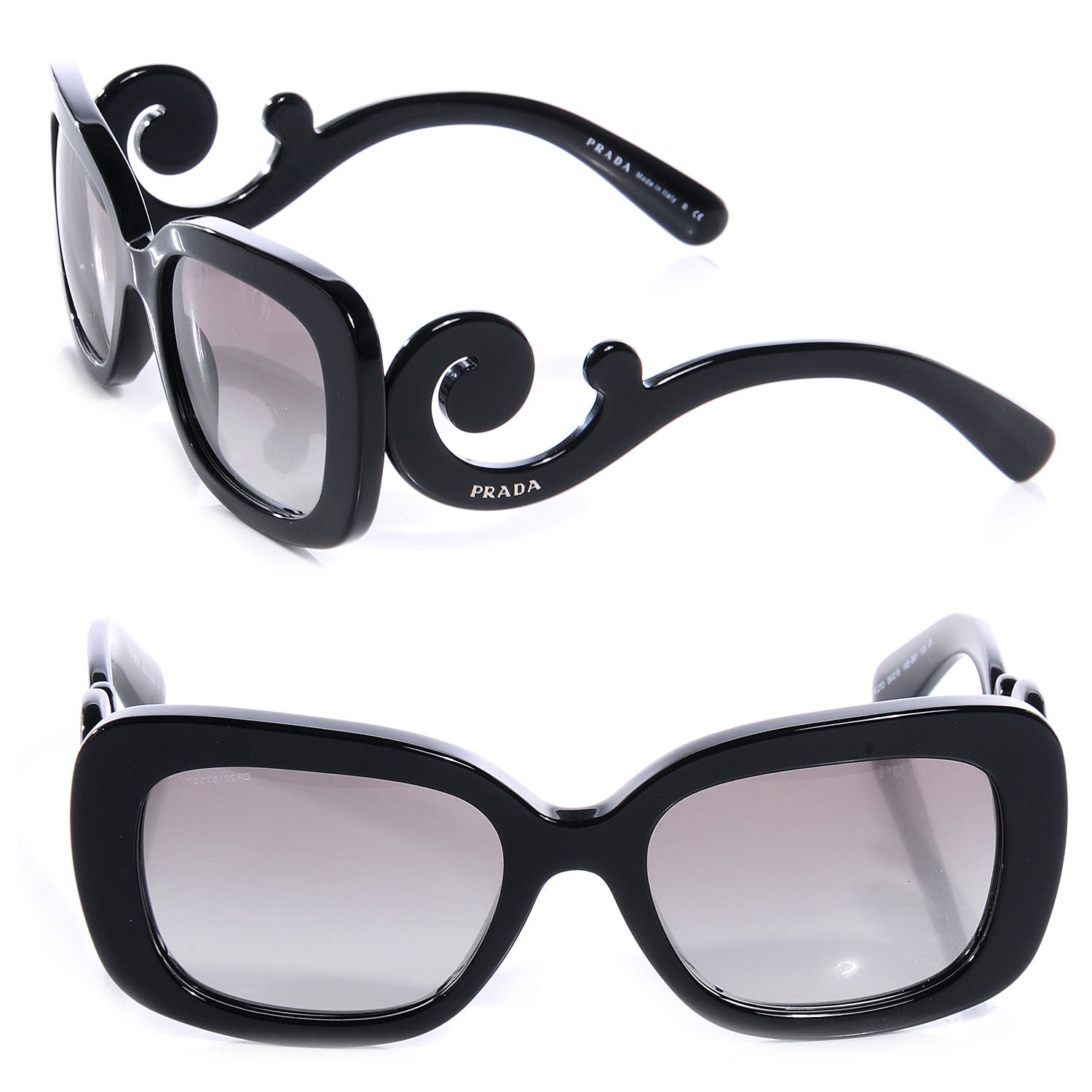 Prada Baroque Sunglasses SPR 27O Black 1 of 5
