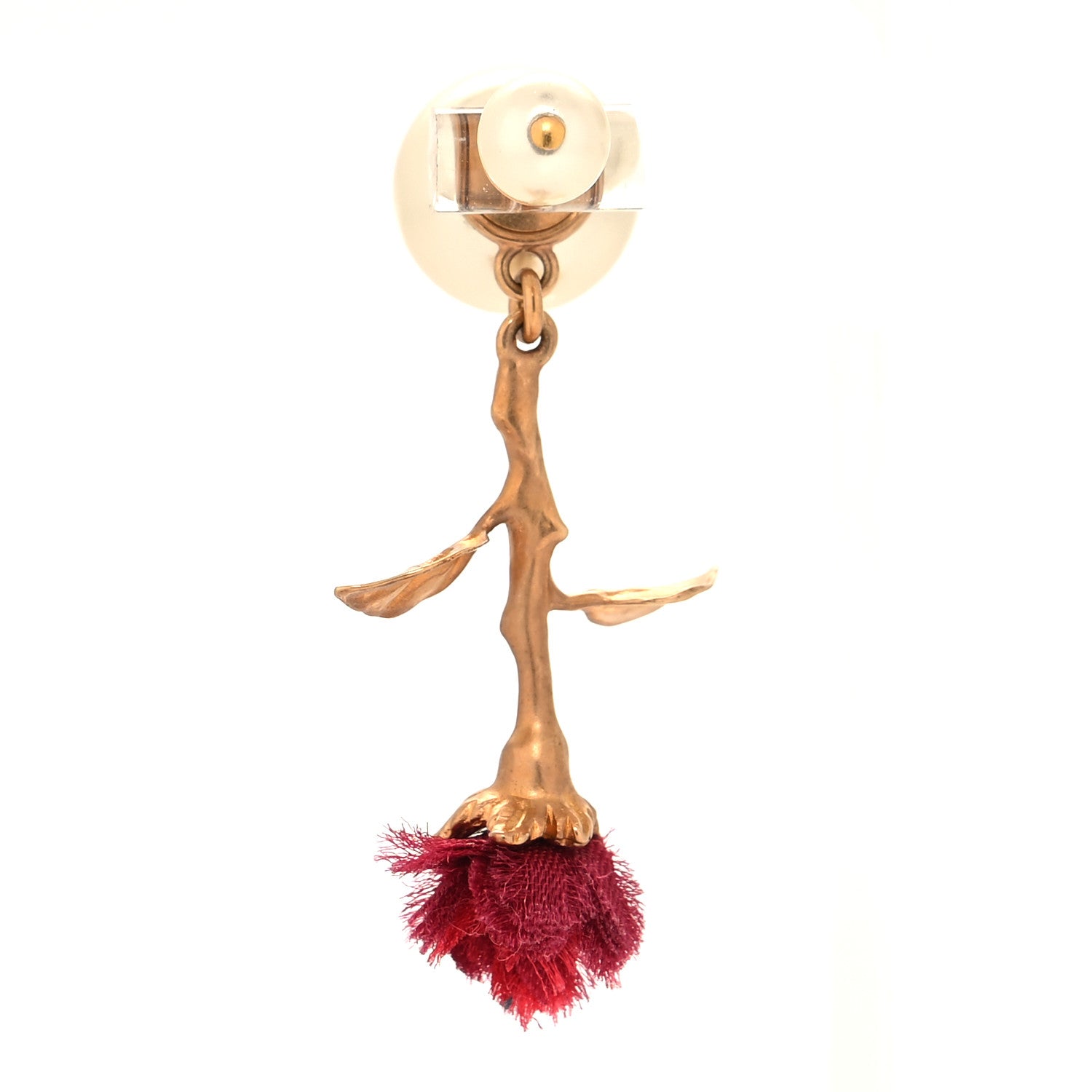 Christian Dior Pearl Flower Earring Gold 1 of 4