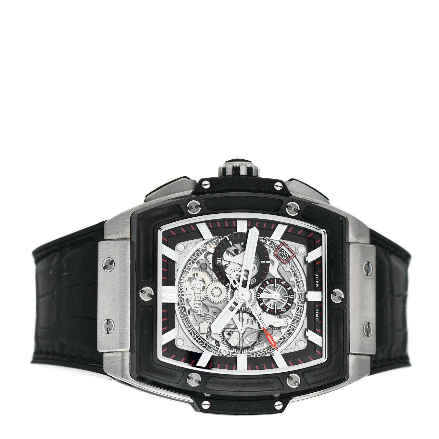 Hublot Titanium Ceramic Alligator 45mm Spirit of Big Bang Automatic Watch Black 641.NM.0173.LR 2 of 4