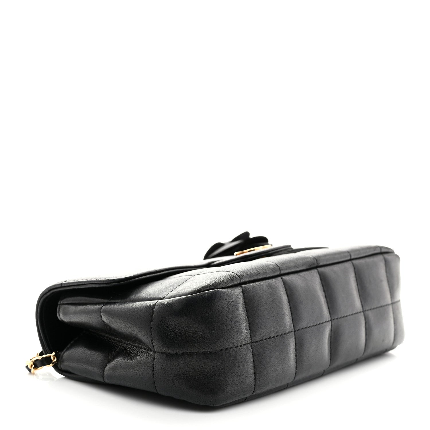 Chanel Lambskin Quilted Mini Chocolate Bar Camellia Flap Black 4 of 10