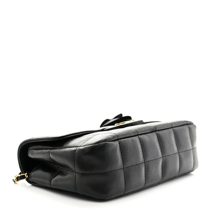 Chanel Lambskin Quilted Mini Chocolate Bar Camellia Flap Black 4 of 10