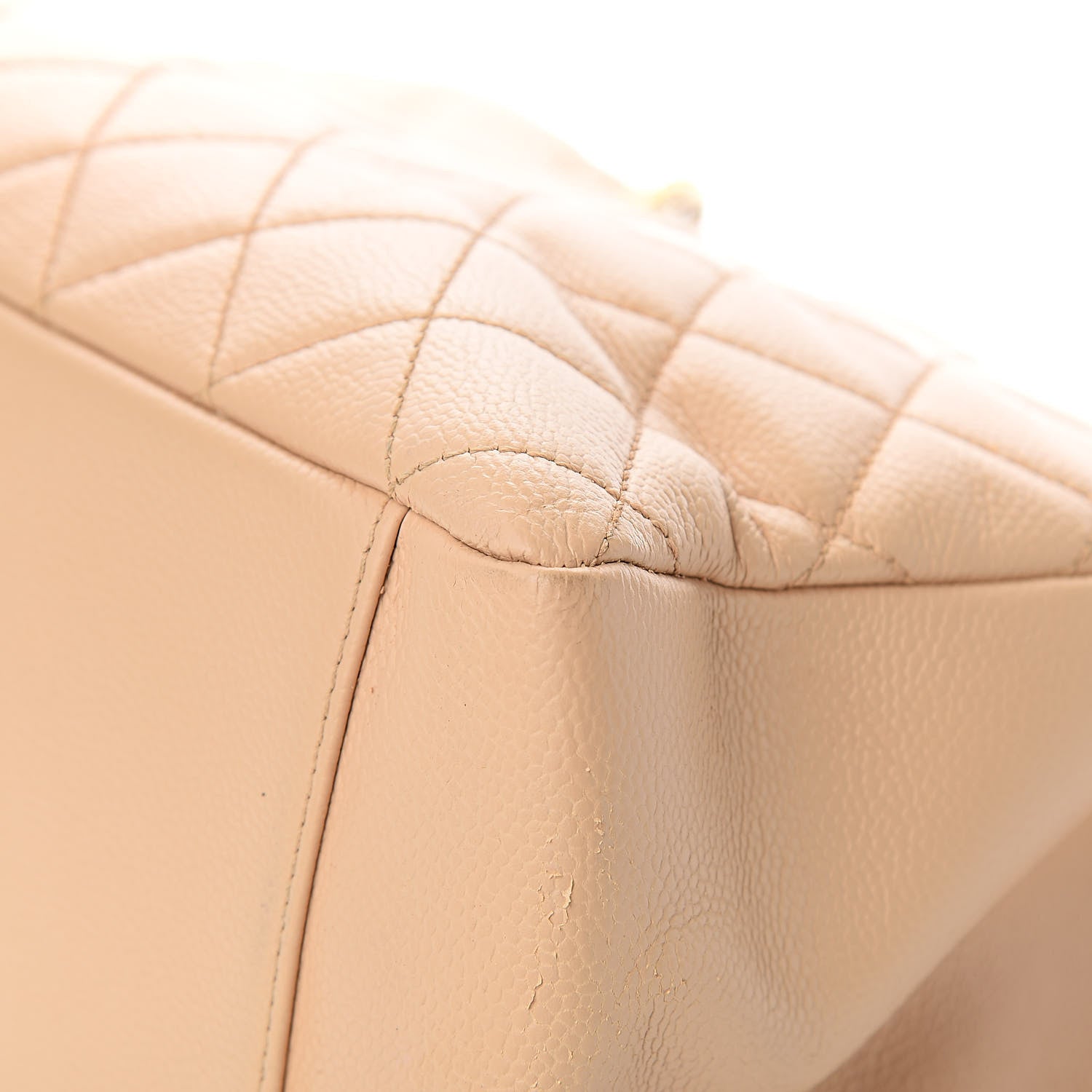 Chanel Caviar Quilted Grand Shopping Tote GST Beige 9 of 14