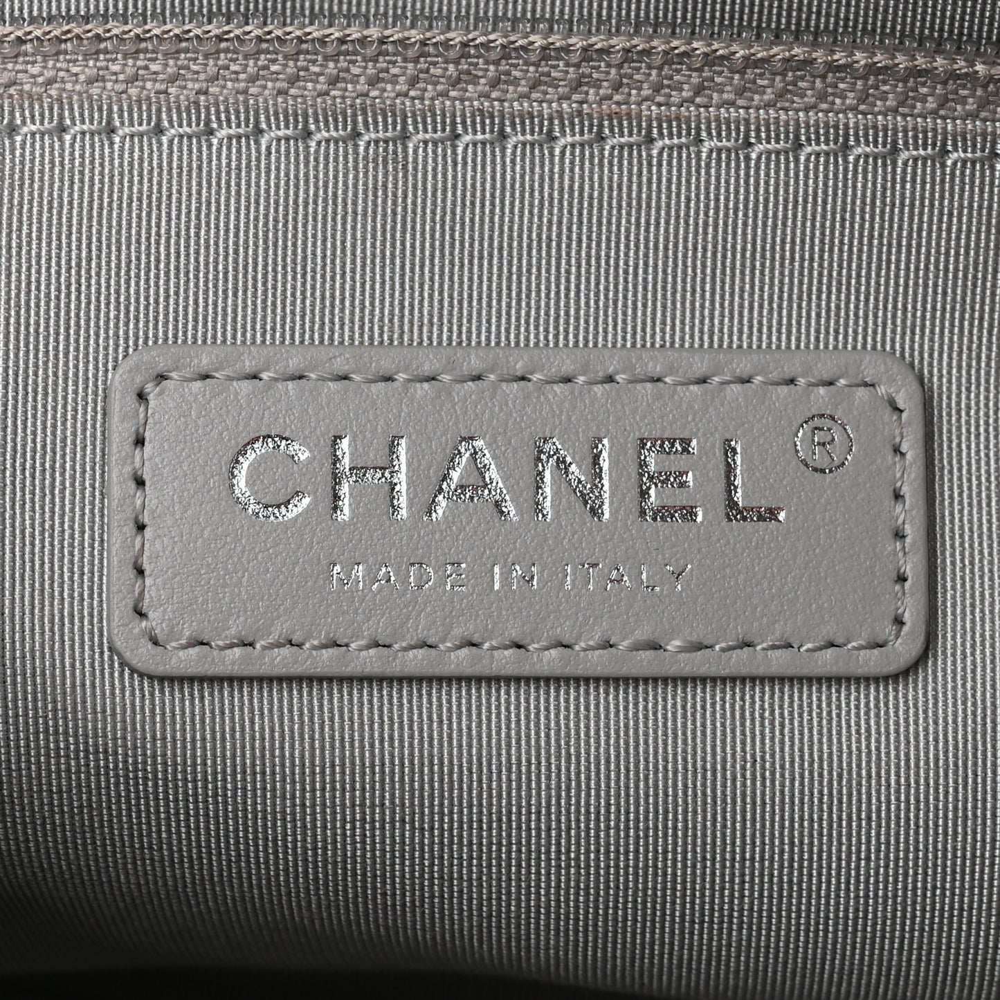 Calfskin Chain 20s Signature Bowling Bag Light Gray