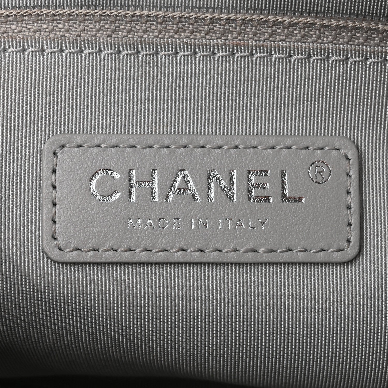 Chanel Calfskin Chain 20s Signature Bowling Bag Light Gray 6 of 11