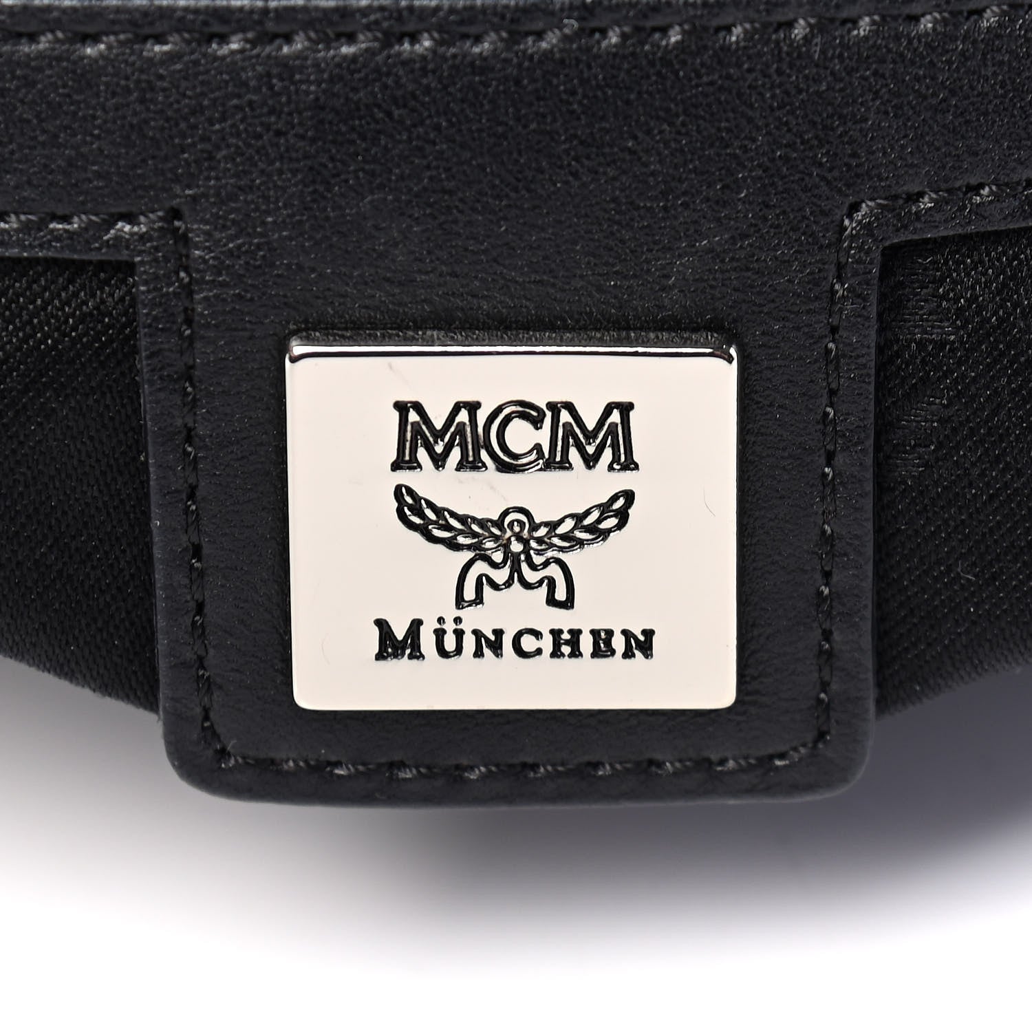 MCM Visetos Calfskin Top Handle Satchel Black 6 of 10