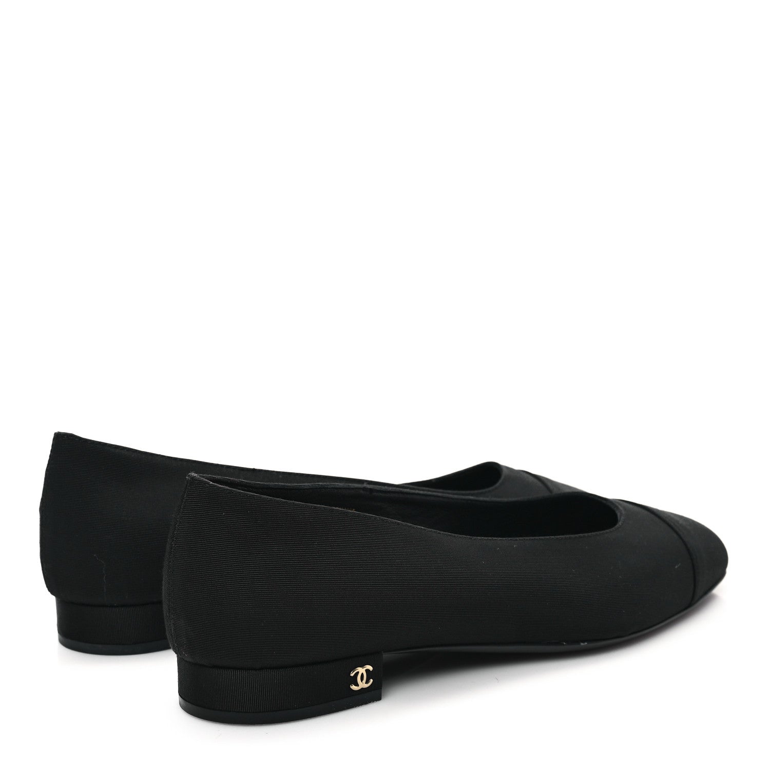 Chanel Grosgrain Cap Toe Uniform Ballerina Flats 40 Black 4 of 8