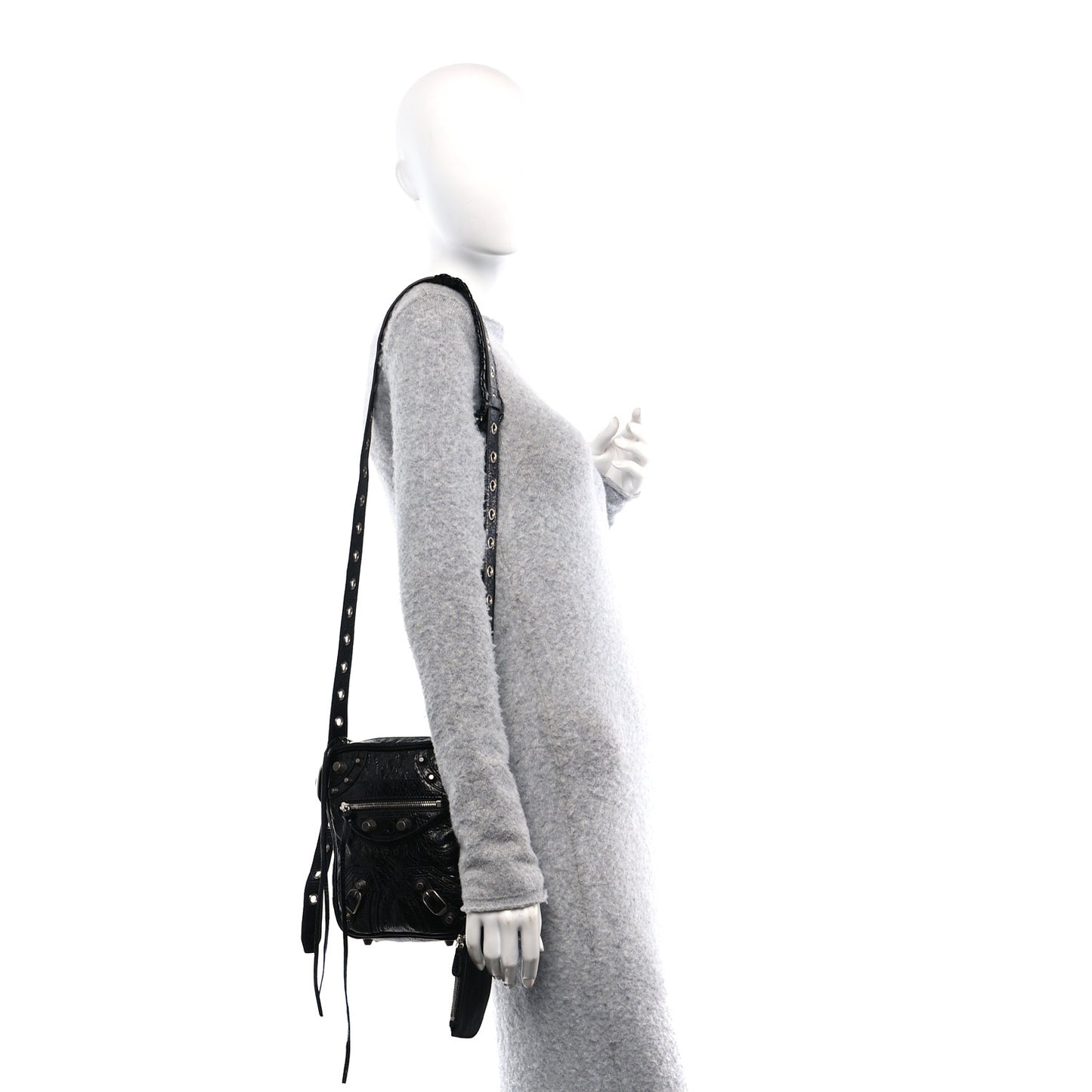 Agneau Arena Le Cagole Crossbody Bag Black