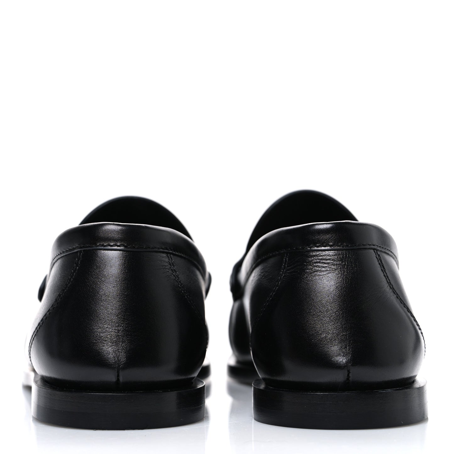Calfskin Penny Loafers 38 Black
