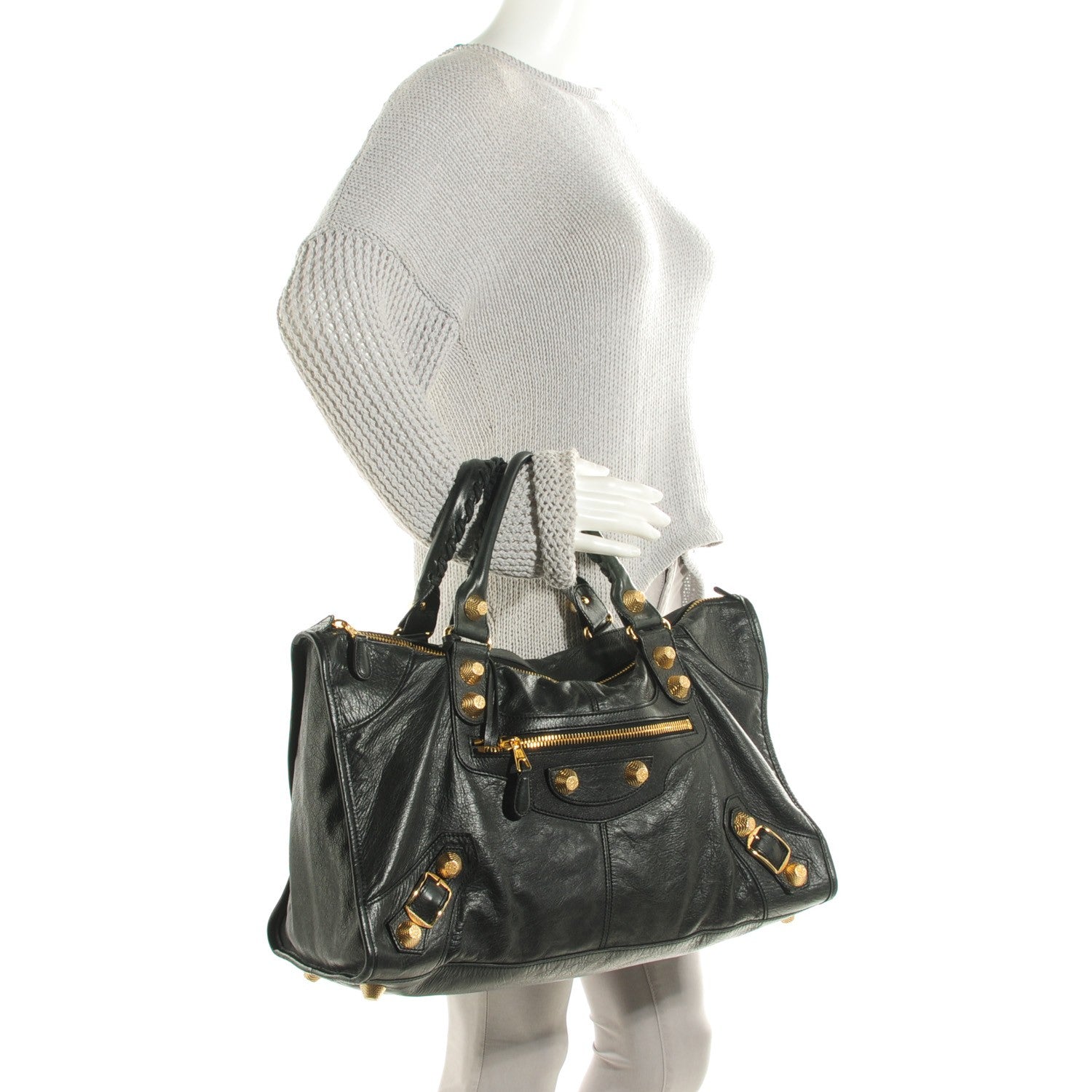 Balenciaga Agneau Giant 21 Gold Hardware Work Black 2 of 7