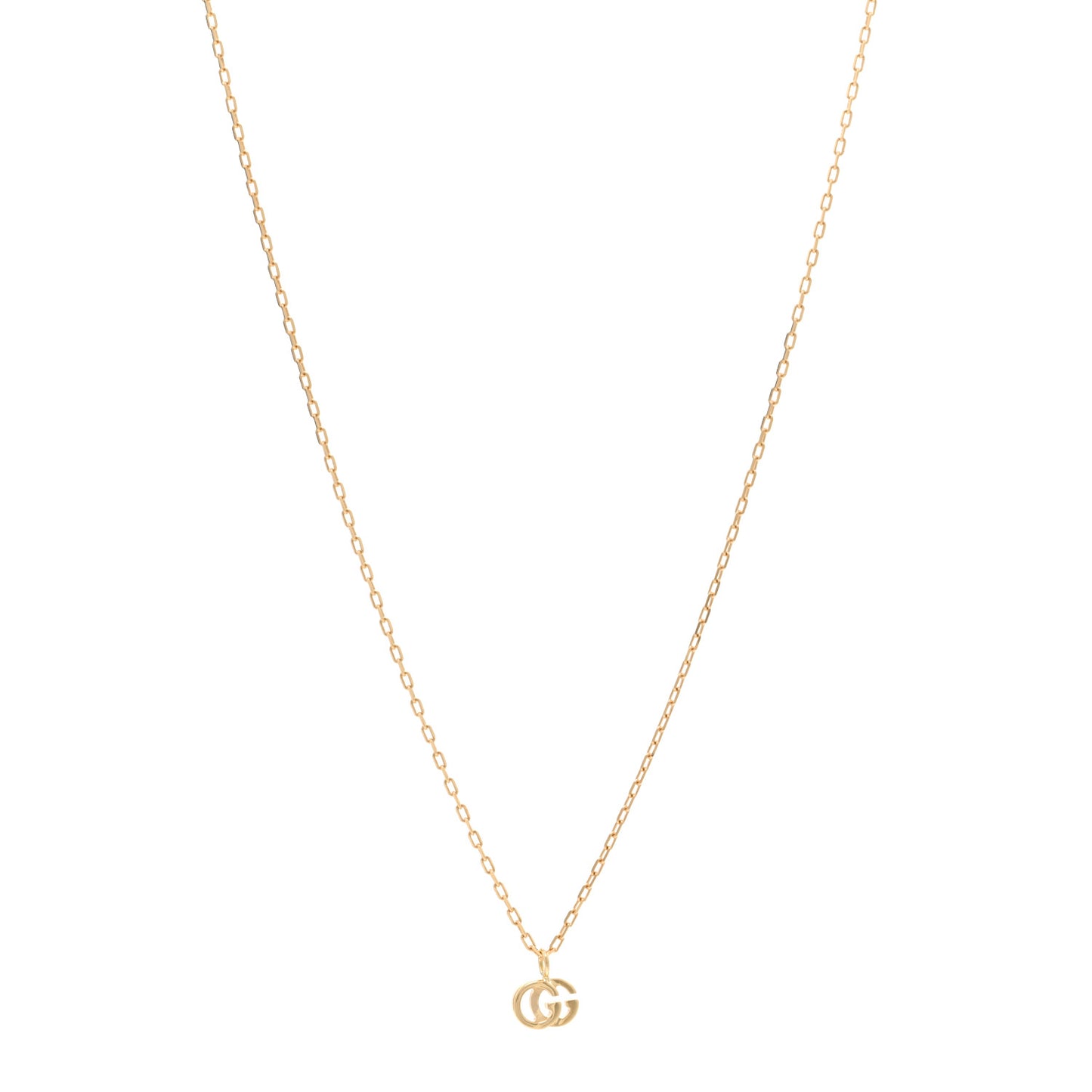 18K Yellow Gold Running GG Pendant Necklace