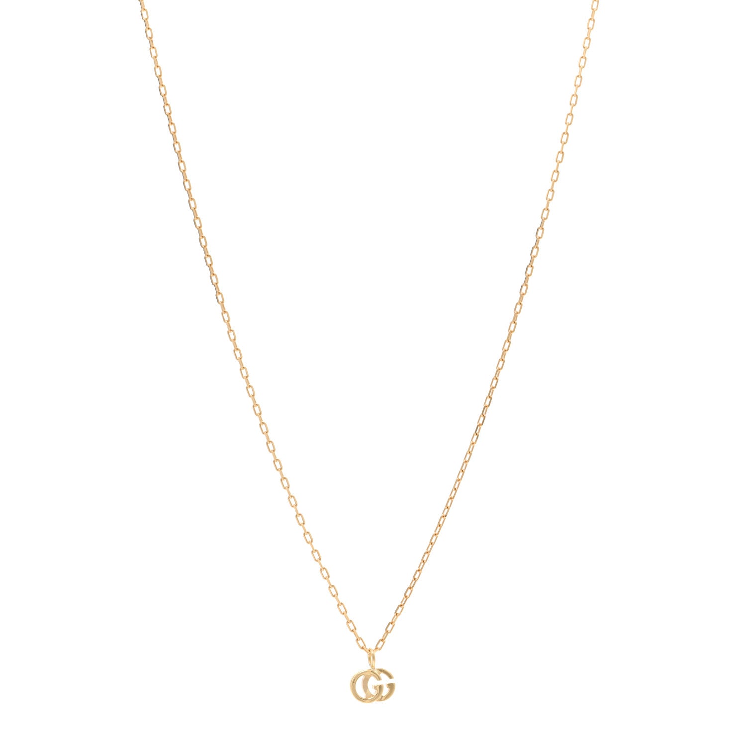 Gucci 18K Yellow Gold Running GG Pendant Necklace 1 of 5