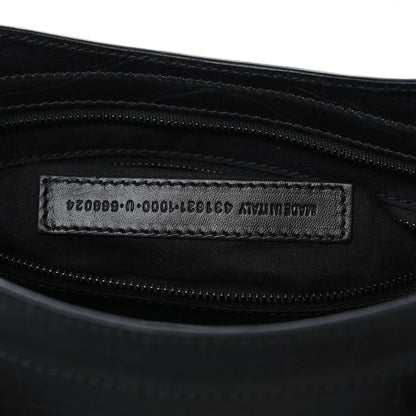 Balenciaga Matte Supple Lambskin Crocodile Embossed Classic Black Hardware S City Black 9 of 12