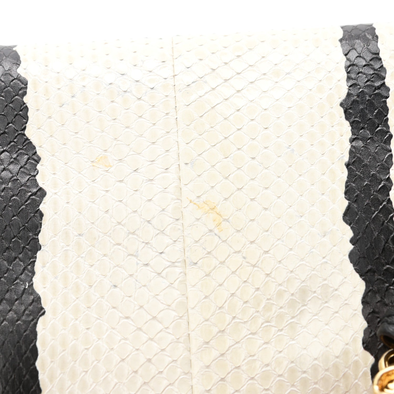 Alexander McQueen Snakeskin Padlock Skull Clutch Off White 8 of 10