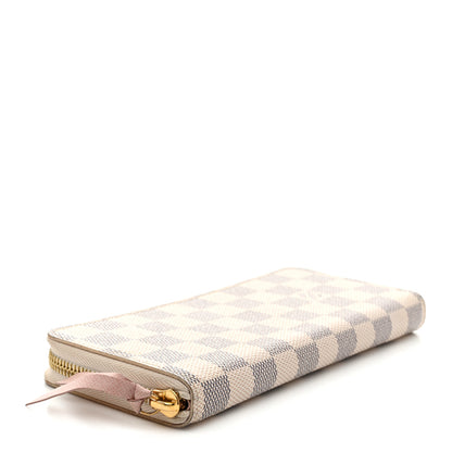 Louis Vuitton Damier Azur Clemence Wallet Rose Ballerine 4 of 10
