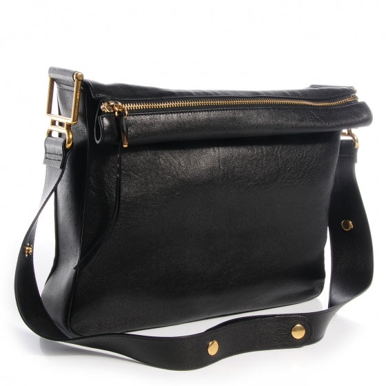 Sheepskin Vanessa Chain Shoulder Bag Black