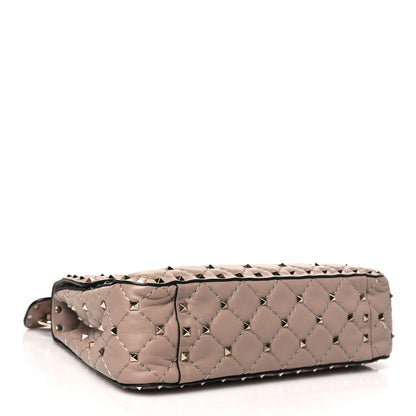 Valentino Garavani Lambskin Medium Rockstud Spike Shoulder Bag Poudre 4 of 9