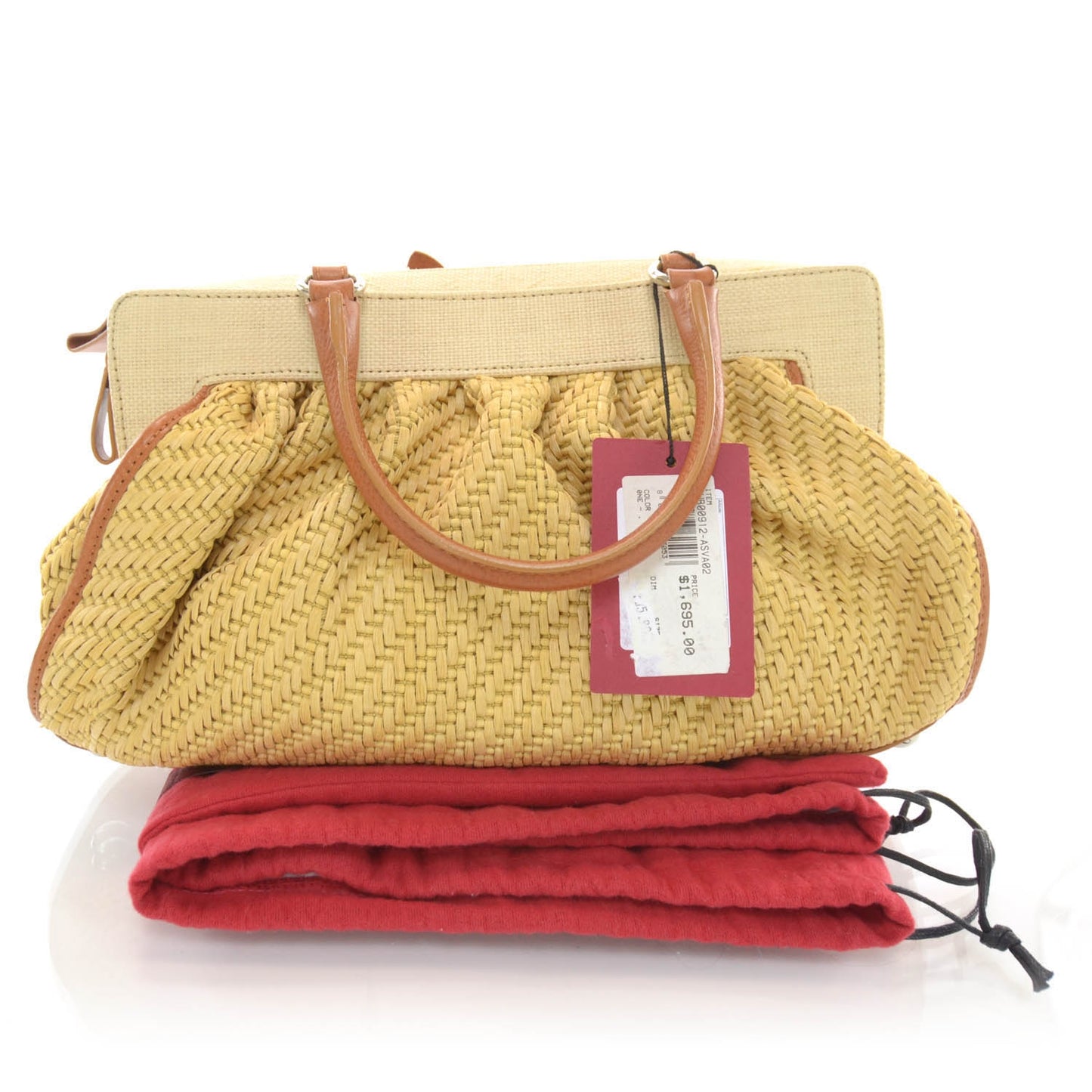 Straw Fleur Frame Bag