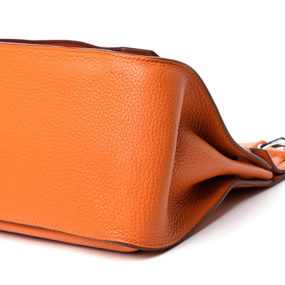 Hermes Taurillon Clemence Jypsiere 34 Orange 7 of 15