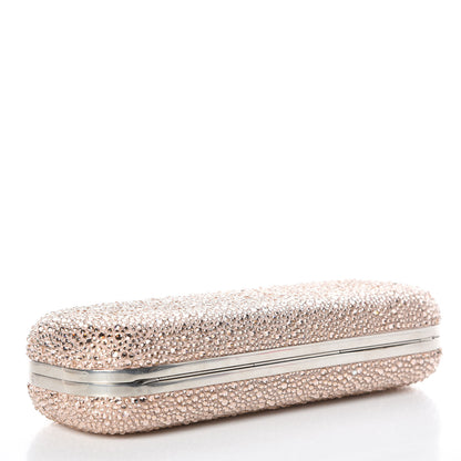 Alexander McQueen Swarovski Crystal Skull Knuckle Box Clutch Nude 4 of 6