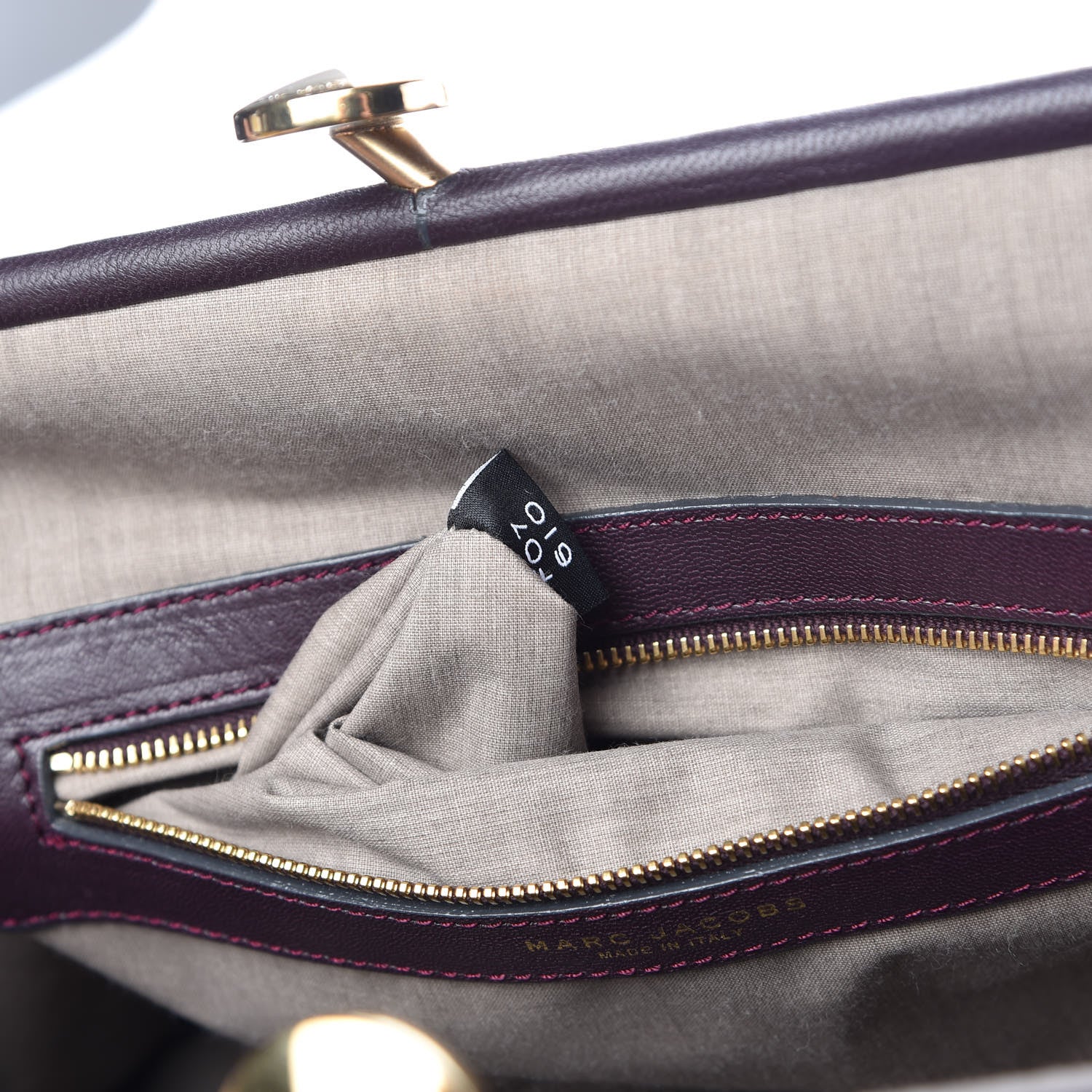 Marc Jacobs Calfskin Quilted Stam Plum 7 of 14