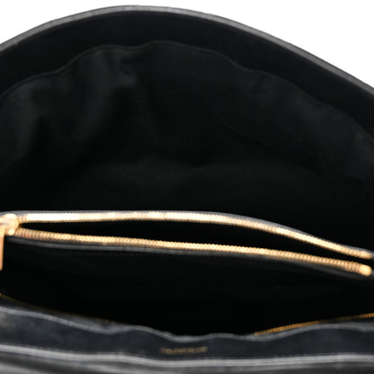 Saint Laurent Calfskin Y Quilted Monogram Large Loulou Chain Satchel Black 5 of 10