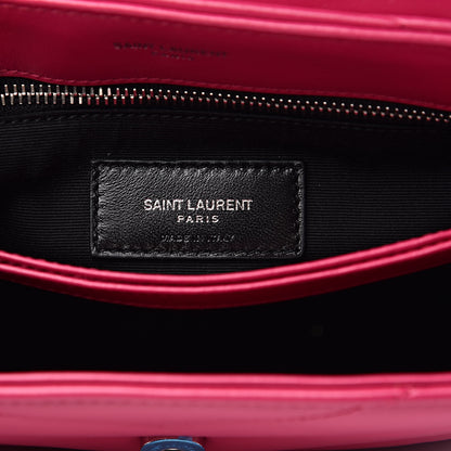 Saint Laurent Calfskin Y Quilted Monogram Toy Loulou Crossbody Bag Freesia 6 of 10