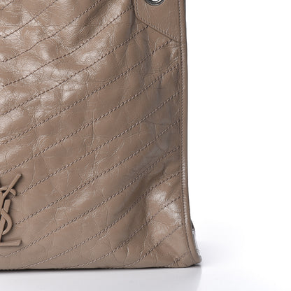 Saint Laurent Crinkled Calfskin Matelasse Monogram Niki Shoulder Bag Light Taupe 13 of 13