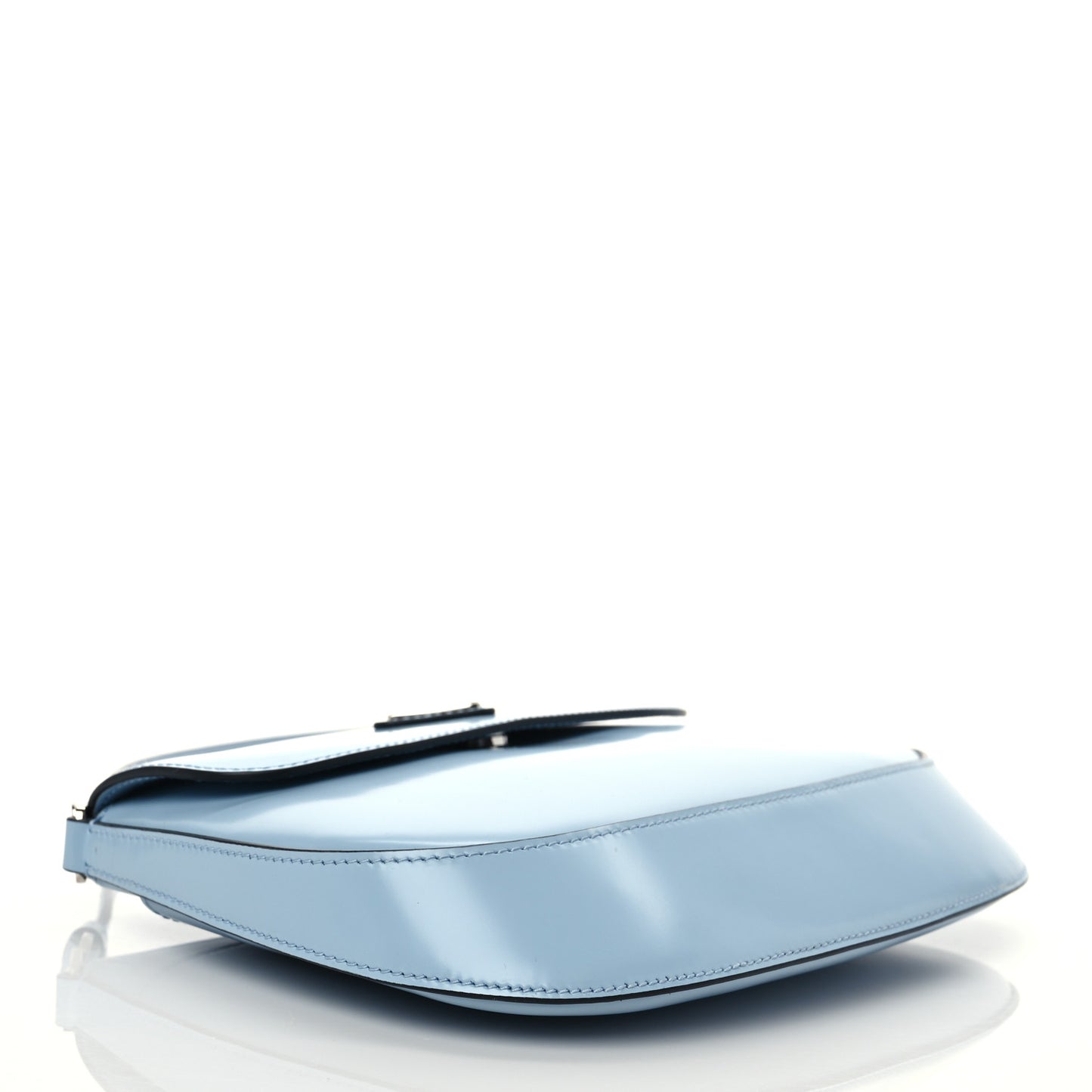 Spazzolato Cleo Flap Shoulder Bag Celeste Black