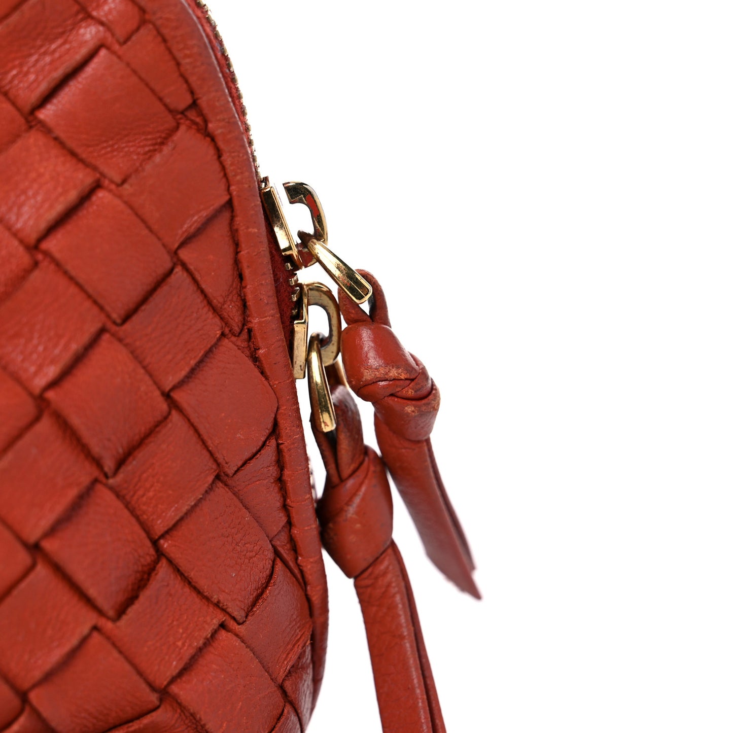 Nappa Intrecciato Cosmetic Case Red