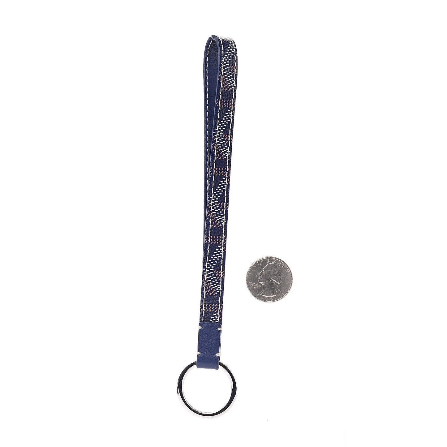 Goyardine Sesame Key Holder Navy