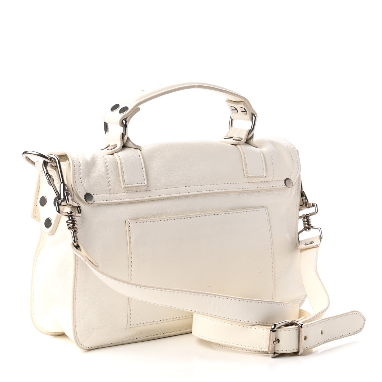 Lambskin Tiny PS1 Satchel White