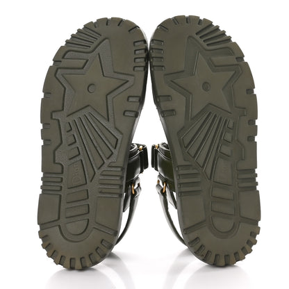 Christian Dior Lambskin Dioract 10mm Sandals 37 Kaki 5 of 9