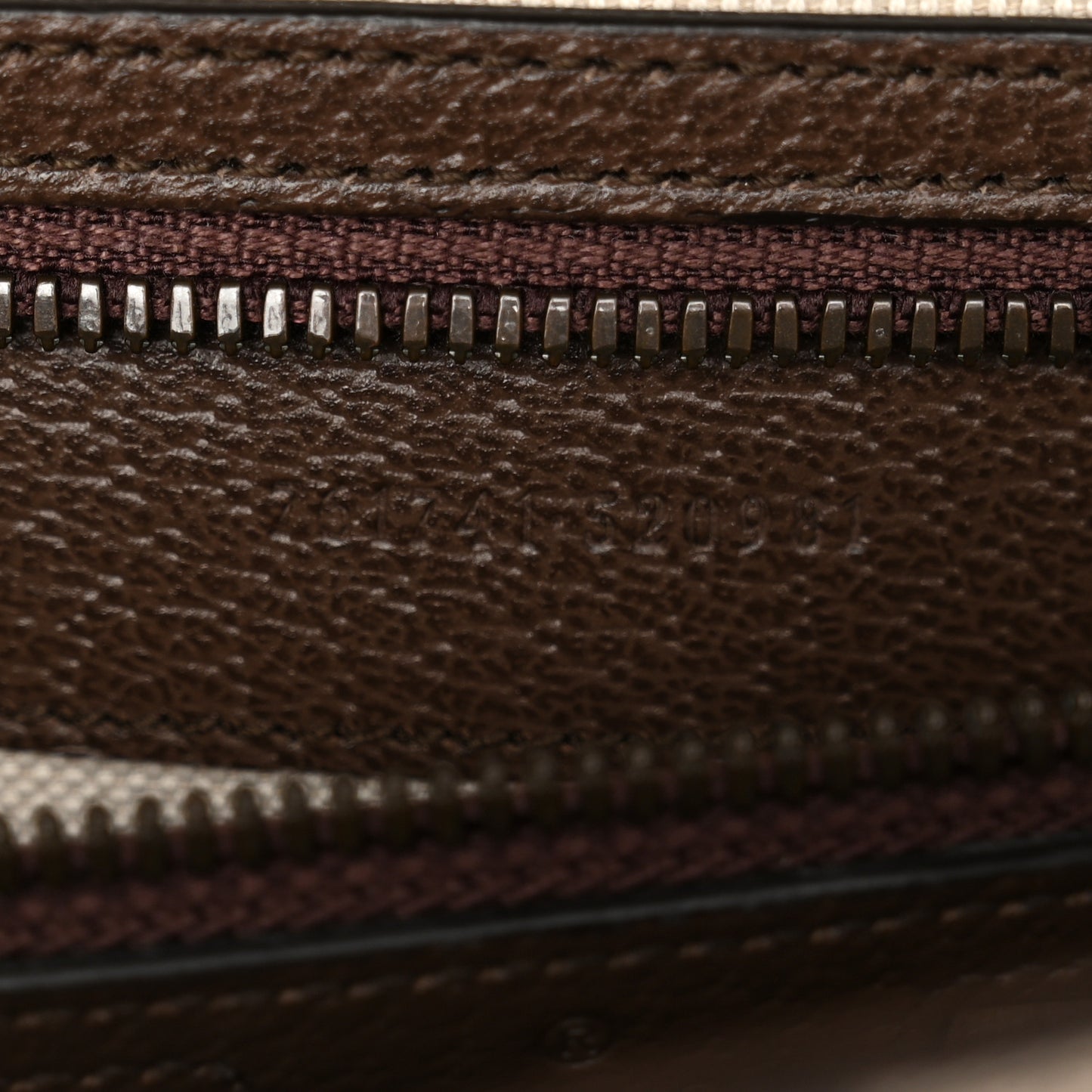 Tender GG Supreme Monogram Textured Dollar Calfskin Ophidia Messenger Bag Beige Ebony Dark Brown