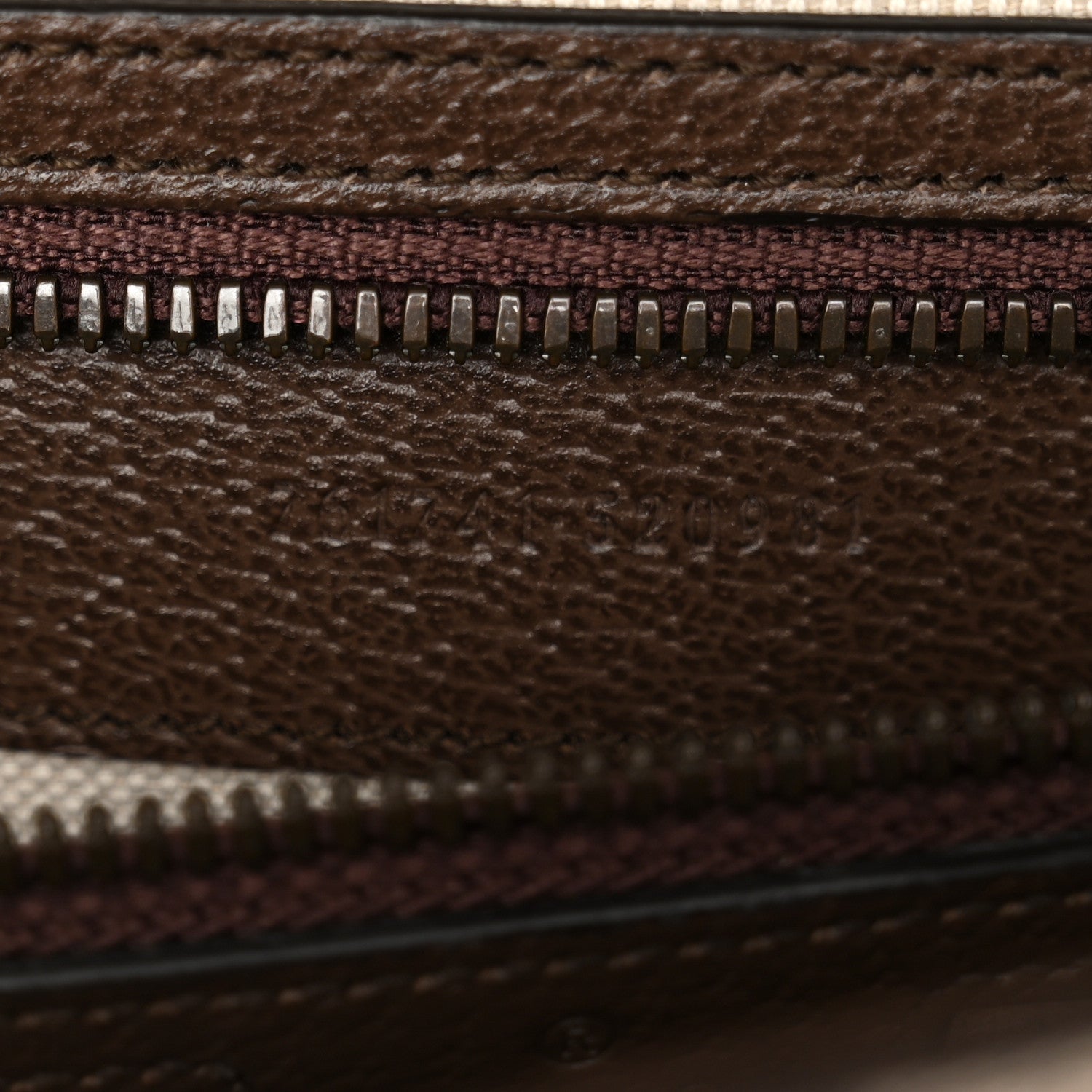 Gucci Tender GG Supreme Monogram Textured Dollar Calfskin Ophidia Messenger Bag Beige Ebony Dark Brown 7 of 10