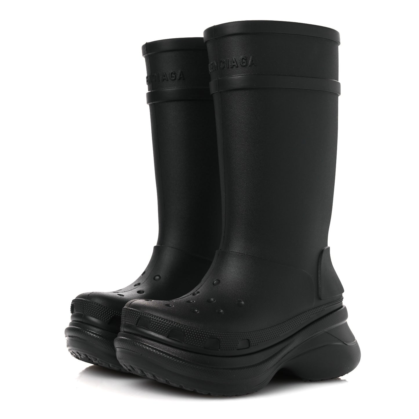 X CROCS Rubber Womens Rain Boots 36 Black