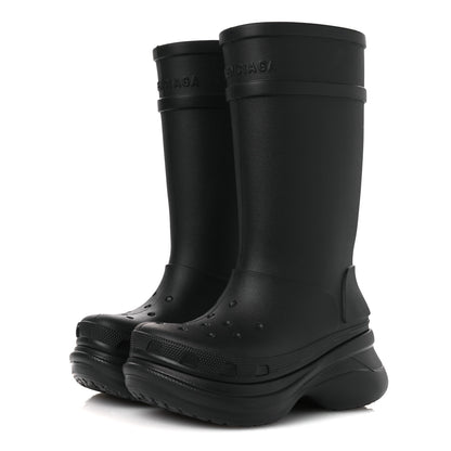 Balenciaga X CROCS Rubber Womens Rain Boots 36 Black 4 of 10