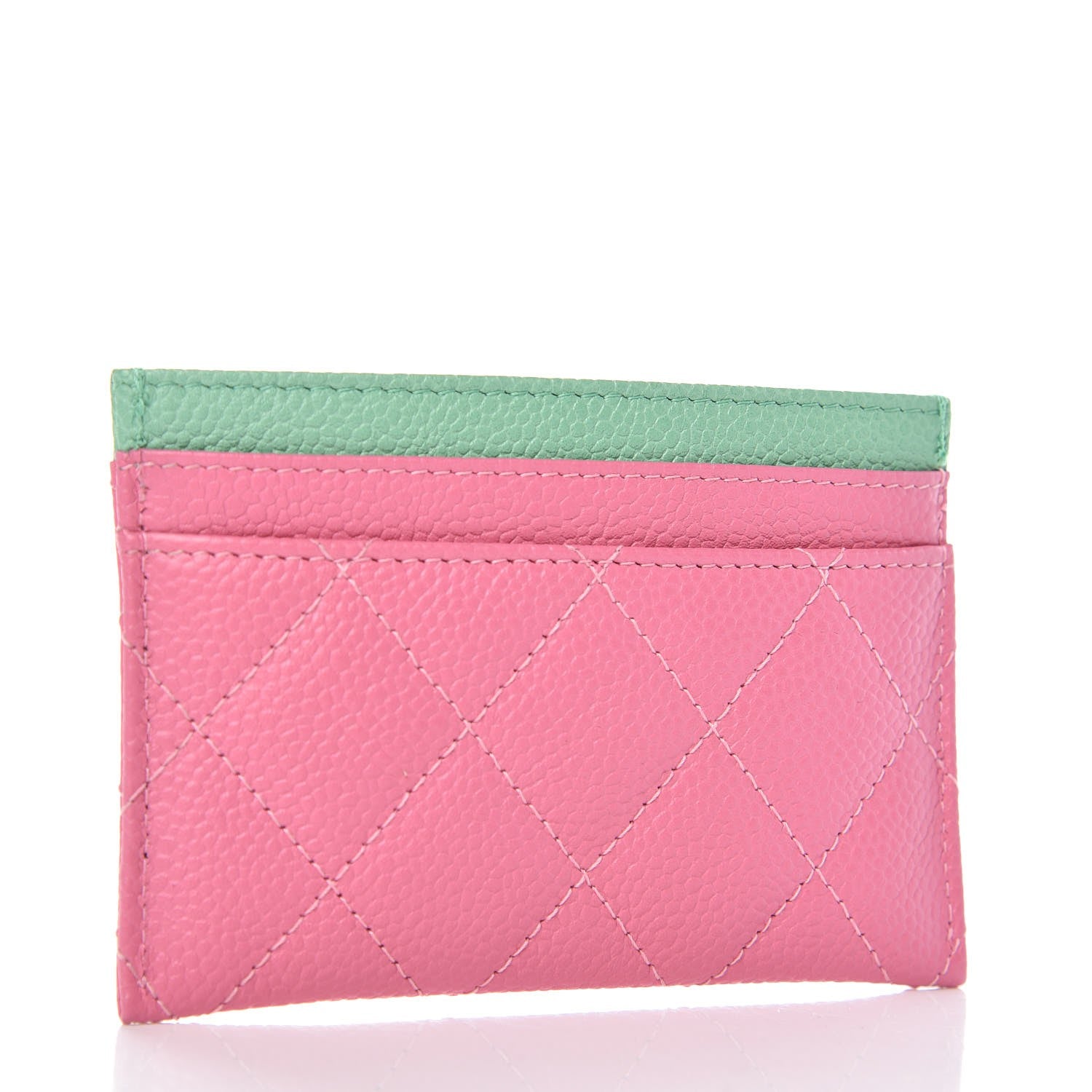 Chanel Caviar Quilted CC Filigree Card Holder Pink Blue Green 3 of 9