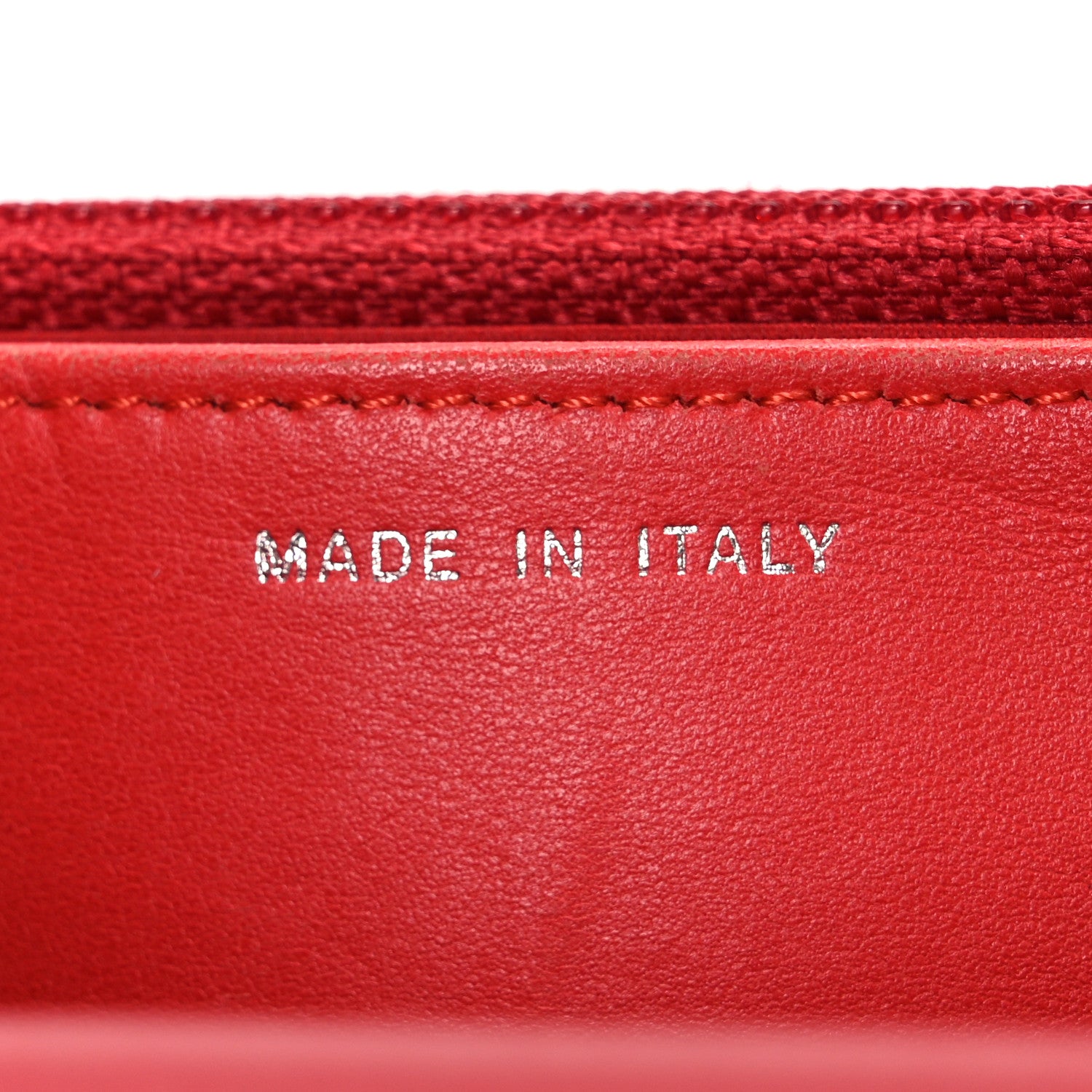 Chanel Lambskin Camellia Embossed Wallet on Chain WOC Red 7 of 12