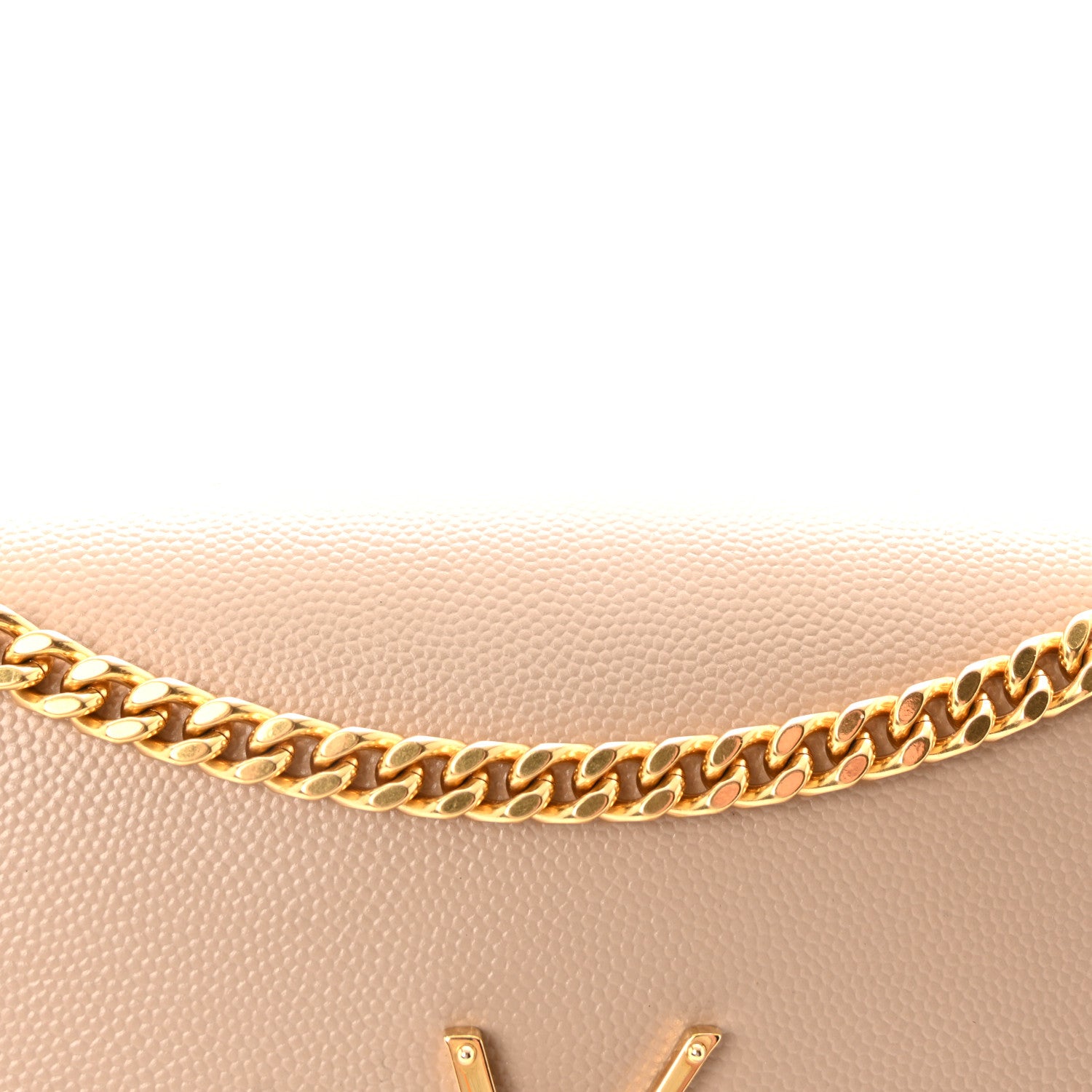 Saint Laurent Grain De Poudre Medium Monogram Kate Satchel Nude Powder 7 of 9