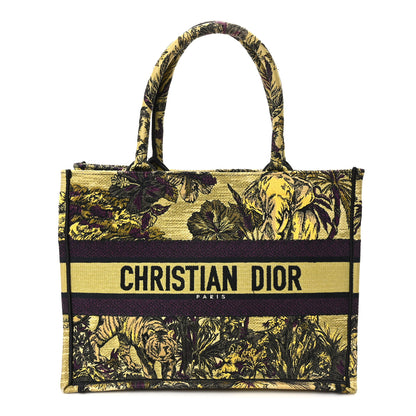 Christian Dior Canvas Embroidered Medium Toile de Jouy Voyage Book Tote Yellow Multicolor 1 of 9