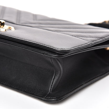 Chanel Lambskin Chevron Quilted Flap Black 8 of 13