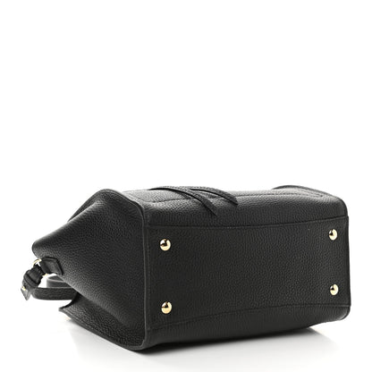 Salvatore Ferragamo Hammered Calfskin Double Handle Small Amy Tote Black 4 of 10